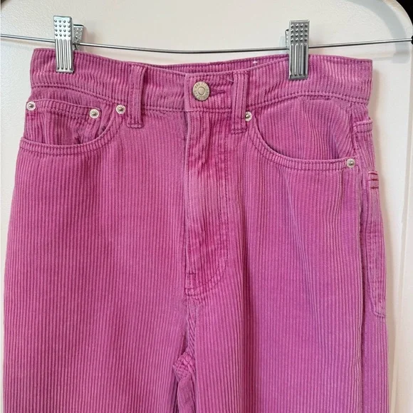 BDG from Urban Outfitters- Vibrant Pink Corduroy Trousers. Wide Leg - Picture 4 of 9
